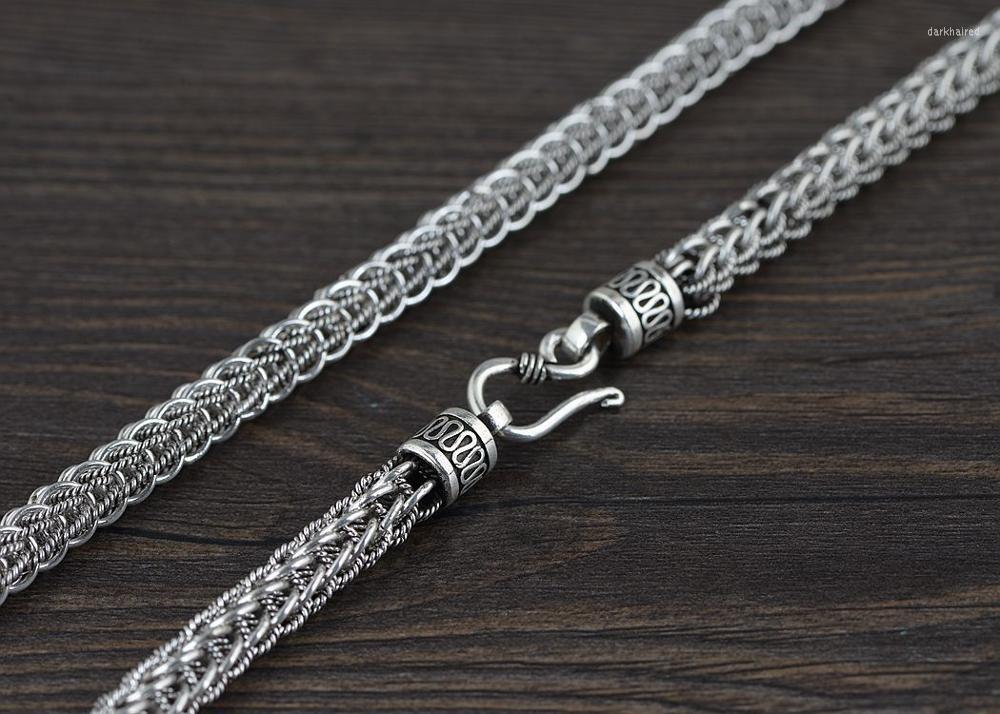 

Chains SOLID 925 STERLING SILVER MENS Ripple S Hook Retro CHAIN Necklace A4231