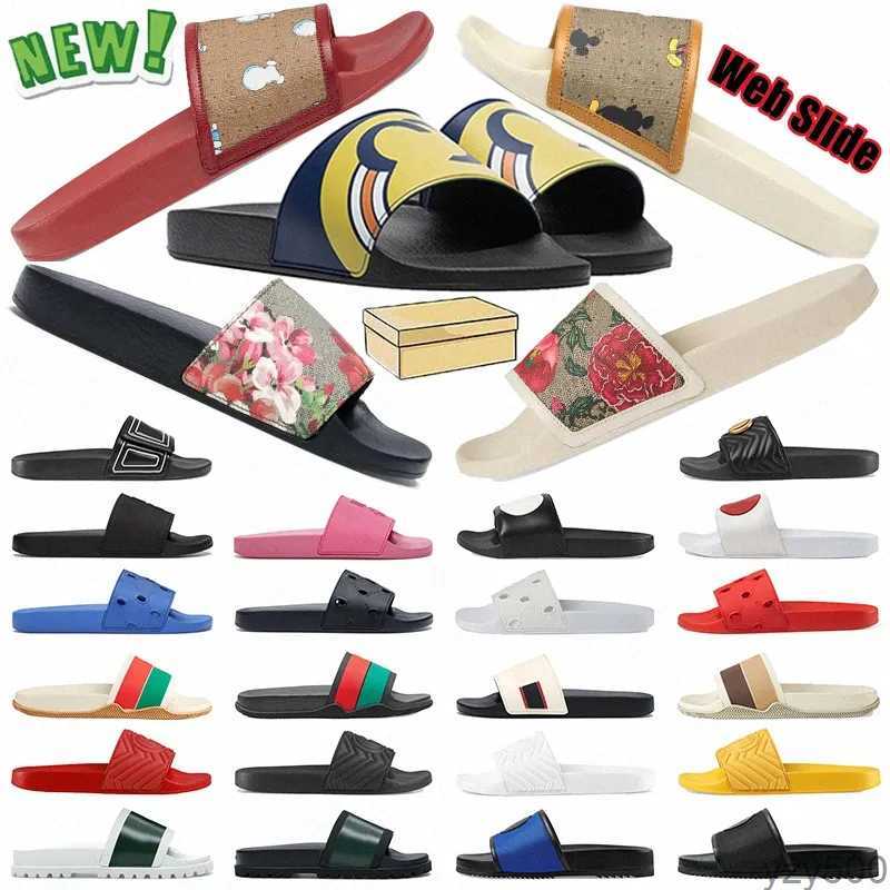 

Designer Men Women Web Slide Sandal Matelasse White Sandals tiger snake print Interlocking G Orange Slide Summer Wide Flat Slipper size 3548 with Correc''gg''5SUX, 5-tigers