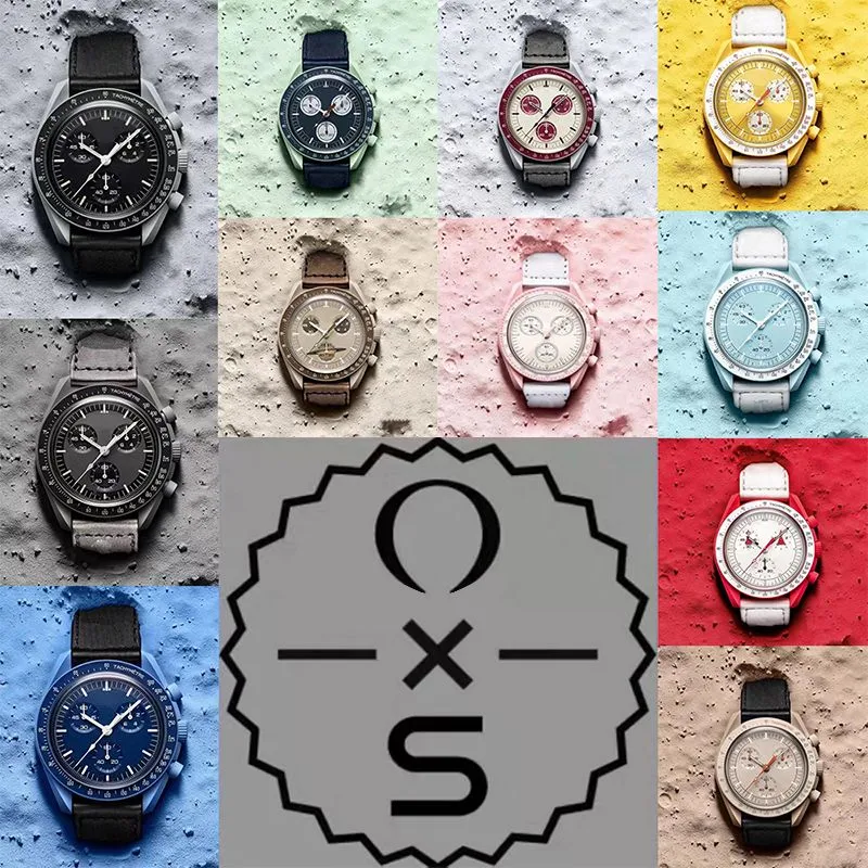 

Bioceramic Planet Moon Mens Watches Full Function Quarz Chronograph Watch Mission To Mercury 42mm Nylon Luxury Watch Limited Edition Wristwatches