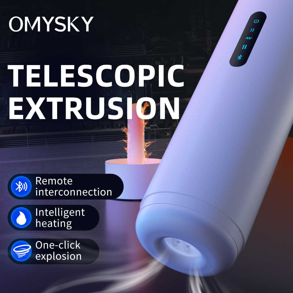 Sex Toy Massager Masturbator Blowjob Vagina Automatic Sucking OMYSKY Masturbation cup with heating function 10 telescoping and vibrating modes Bl-image-863189247