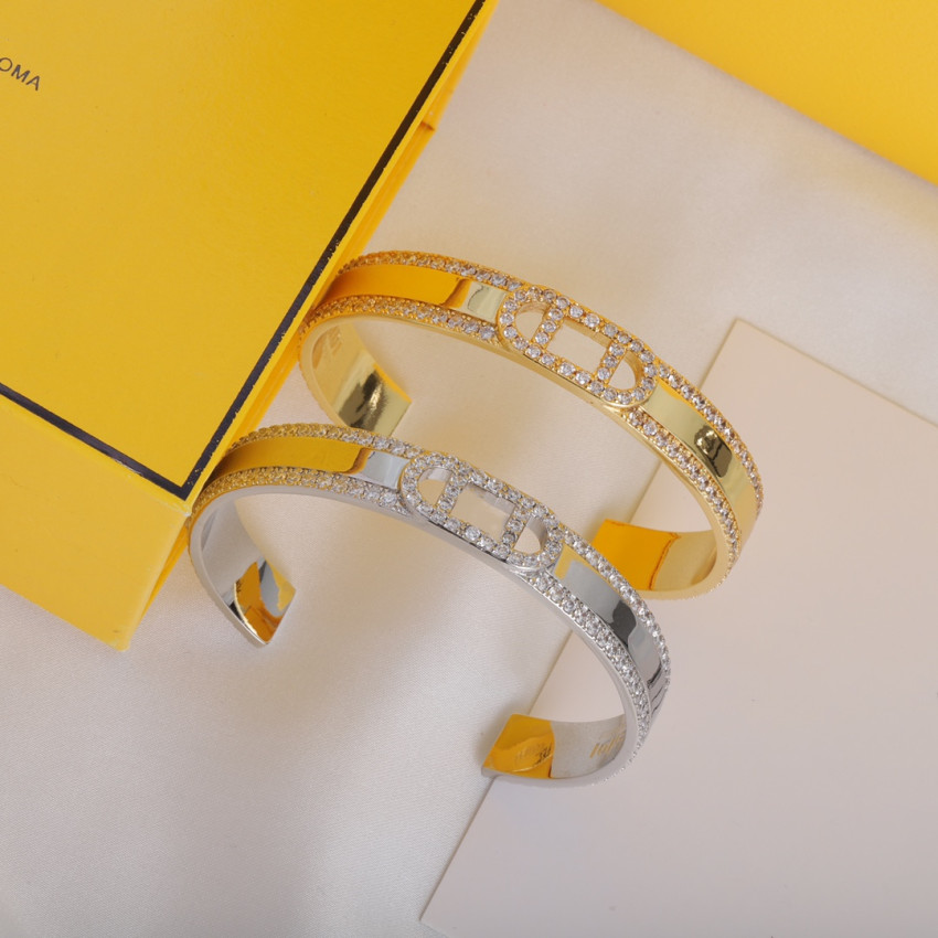 

Designer Bracelet Gold Bracelets for Woman Bangle Jewelry F Classic Letter Diamond Wristband Engagement Birthday Party Exquisite Gift