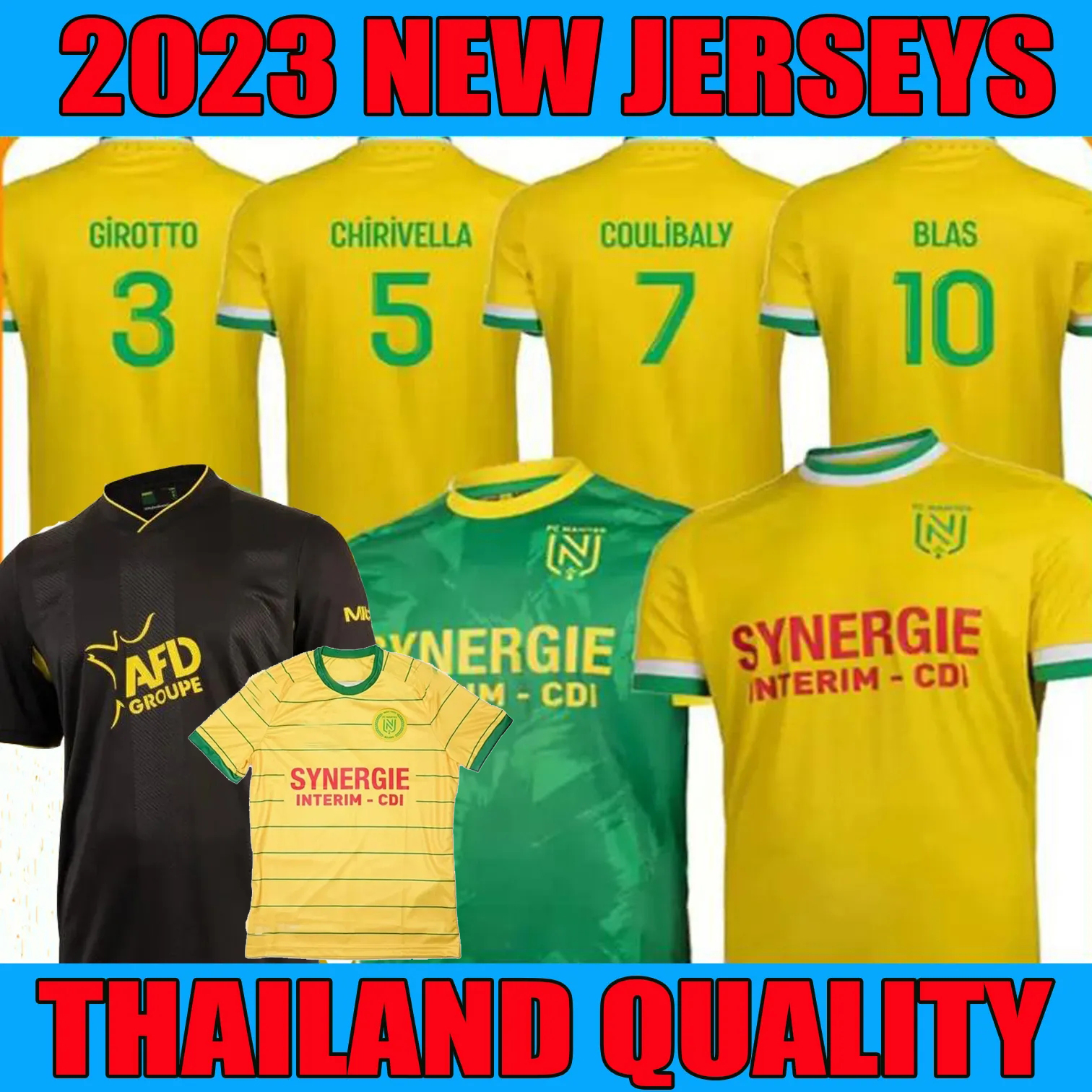 

2023 Maillots FC Nantes Etoile soccer jerseys 22 23 80th SISSOKO COULIBALY BLAS KOLO MUANI SIMON 17 GIROTTO home away third football shirt men jersey