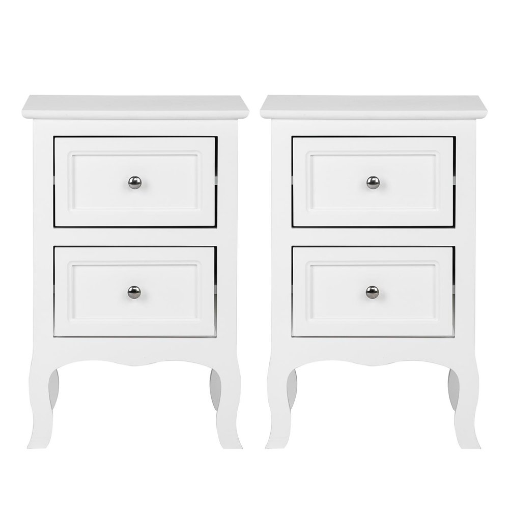 

Set of 2 Night Table,Side Table Night Stand,White