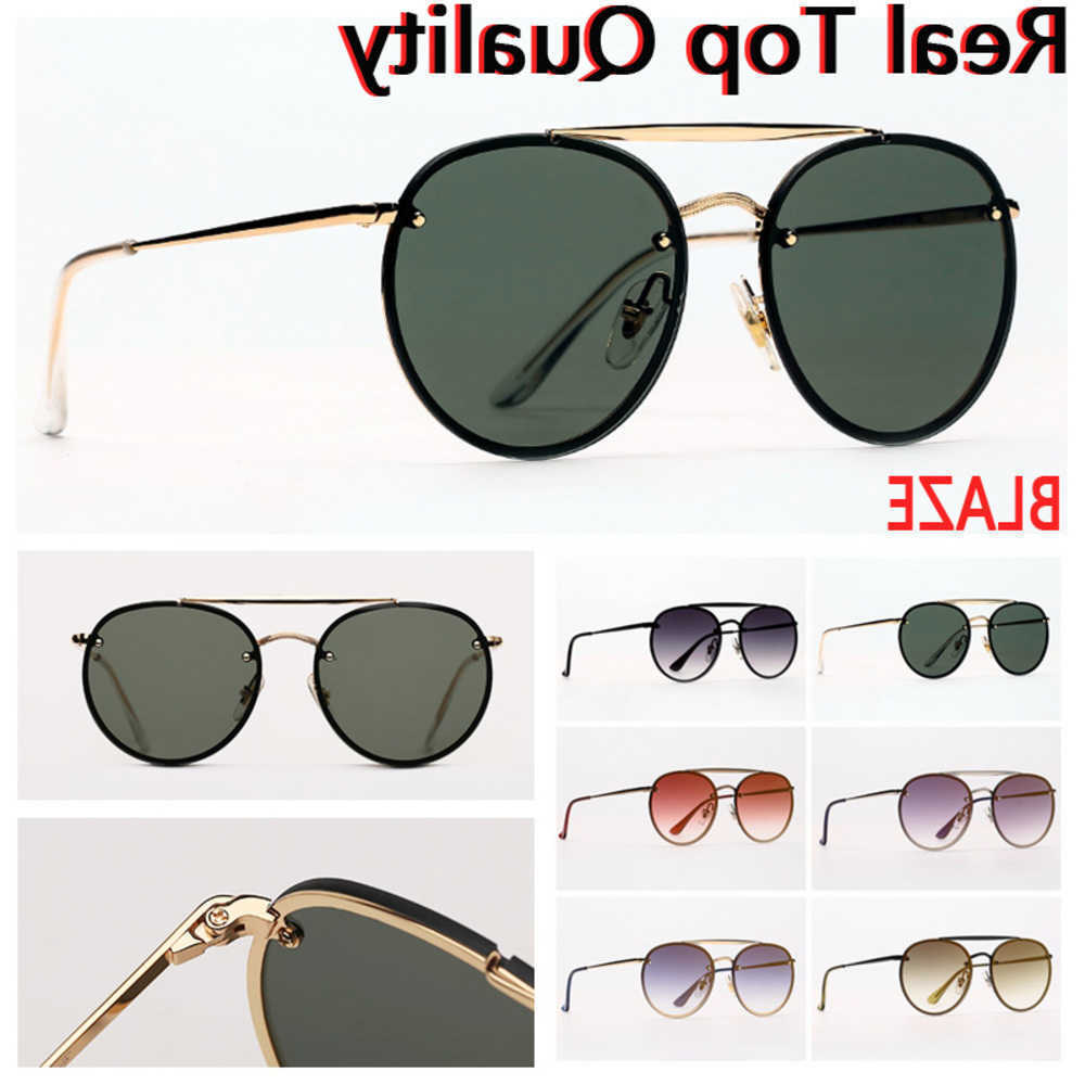 

designer sunglasses blaze double bridge round for mens sunglasses women sun glasses shades with leather case cloth retailing accessories raies ban QKLO