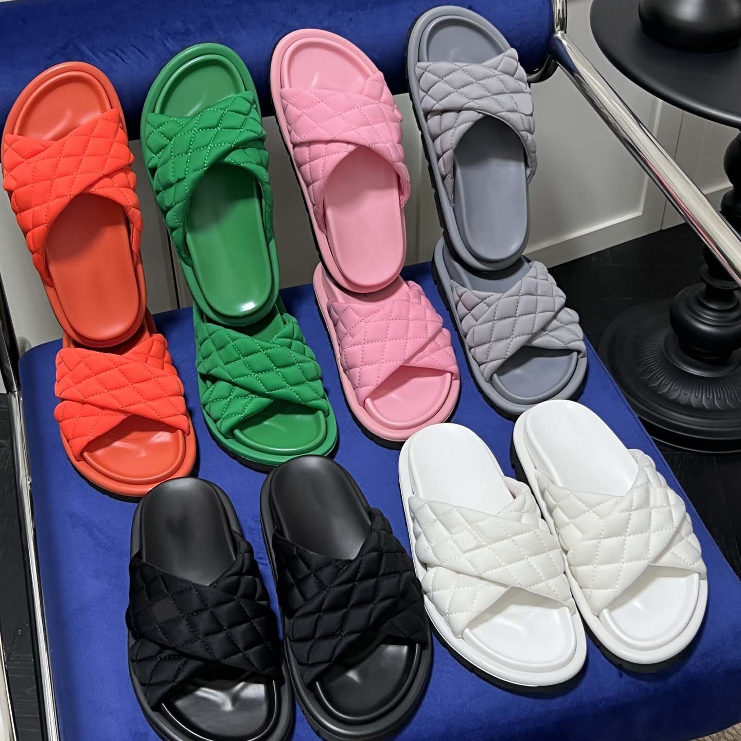 

sandalwomen men rubber slide slipper sandals designer slides causal nonslip slides summer flip flops outdoor flower platform slippers size 411 5, #3