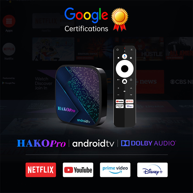 

HAKO Pro Dolby Amlogic S905Y4-B 2GB 4GB 16GB 32GB 64GB 100M LAN 2.4G 5G Dual Wifi BT5.0 4K HDR Smart TV Box Android 11