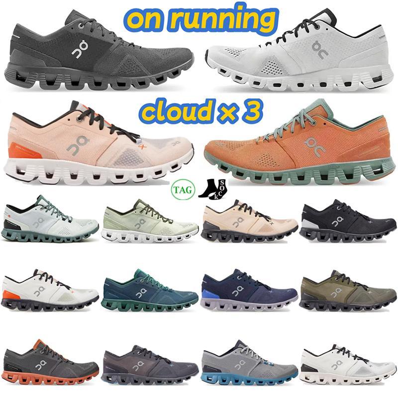 

2023 HOT Designer Running Shoes On Cloud X 3 Running black white rose sand orange Aloe ivory frame ash rose sand Fashion youth women men Lightweight Runner sneakers, #10
