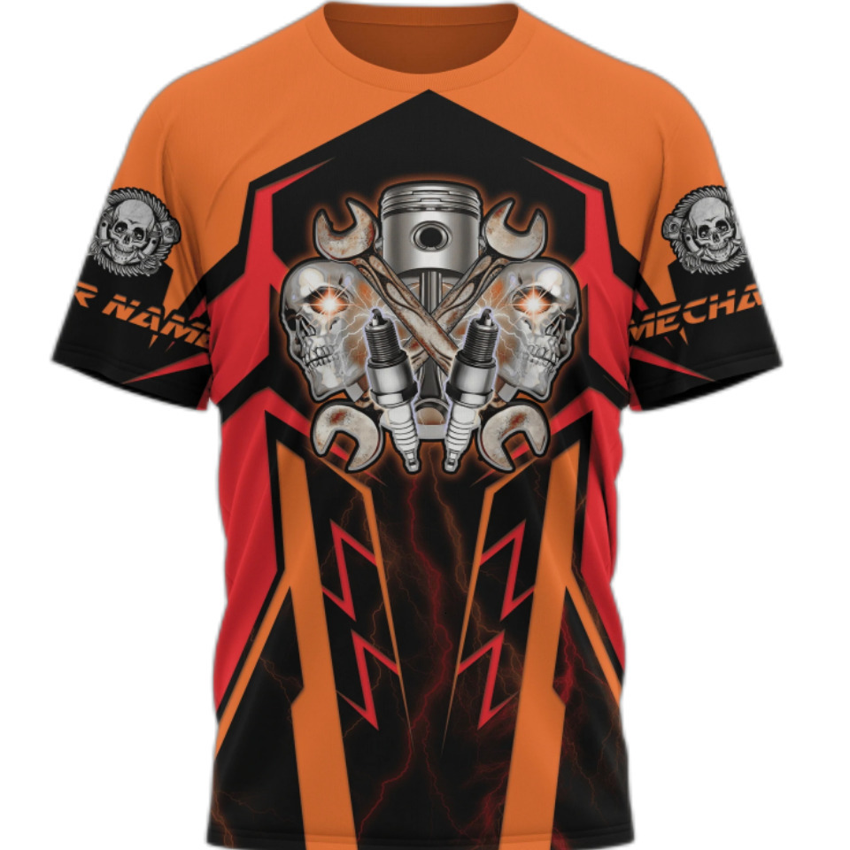 

Mens Tshirts Summer Fashion t Shirt Personalized Name Mechanic 3d All Over Printed Tops Unisex Tshirts Street Casual Sports Tshirt 17DRQL, Dxcl-220823-2016