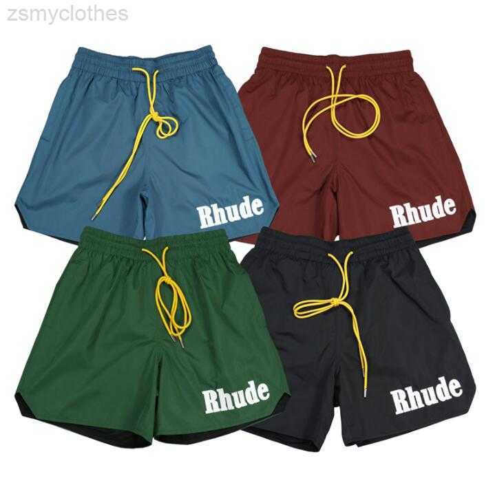 

Men's Shorts Vintage Rhude Shorts Men Women Best Quality 2023ss Mesh Drawstring Rhude Breeches