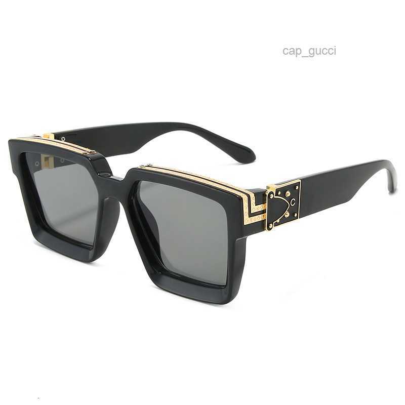 

Luxury designer MILLIONAIRE Sunglasses for men and women square full frame Vintage 1165 1.1 unisex Shiny Gold good sell plated Top quality 96006