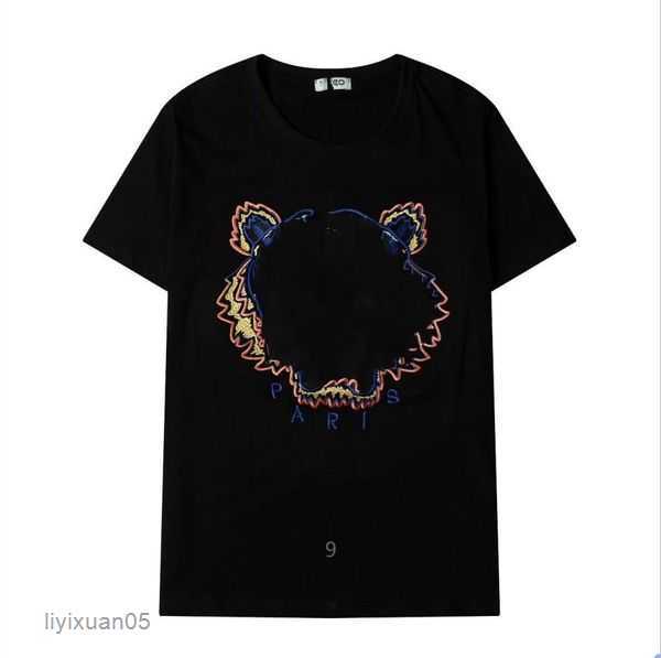 Women's Kenzo Designer Men's Tiger Head Embroidered Luxury Loose Short Sleeve Sports Classic 9 HU00-image-863592796