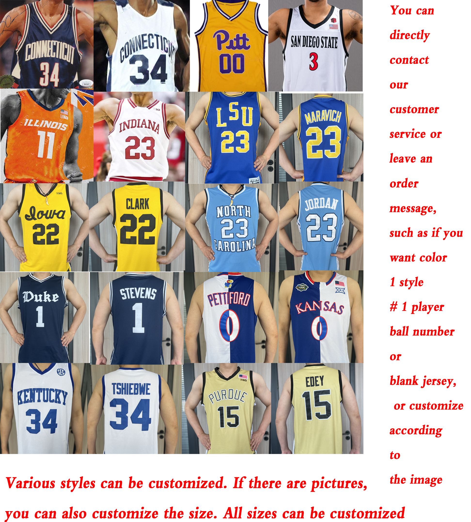 

Ncaa suture basketball jersey purdue Indiana Santiago Kentucky connecticut Dukes north carolina Iowa Eagle Eye LSU Kansas 15 edey Customize any size and player