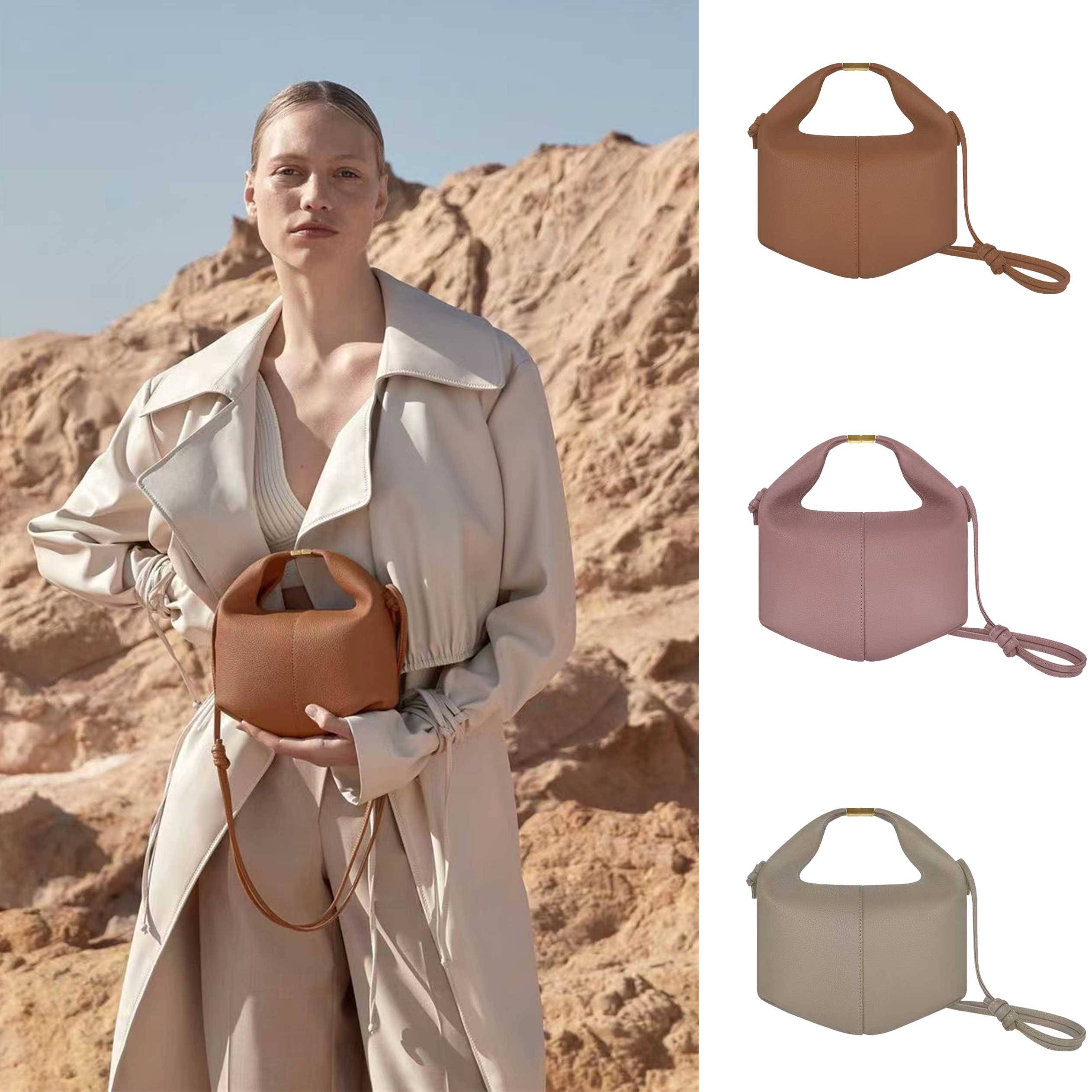 

pochette sac cyme designer bag woman mens polene Beri fashion shoulder bags purse crossbody Luxury leather hourglass tote black small handbag beige mini clutch Bags, Brown