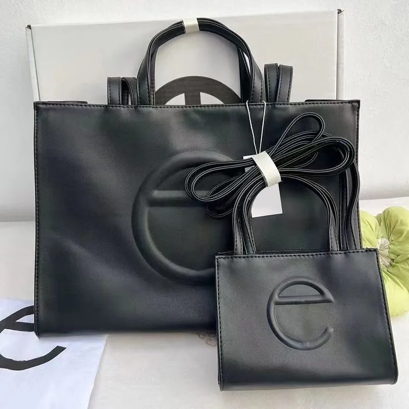 Sacs à bandouliers Telfars de luxe 3 tailles en cuir souple Mini sacs à main Femmes Crossbodybody Black Pink White Tote Fashion Shopping Multi-co