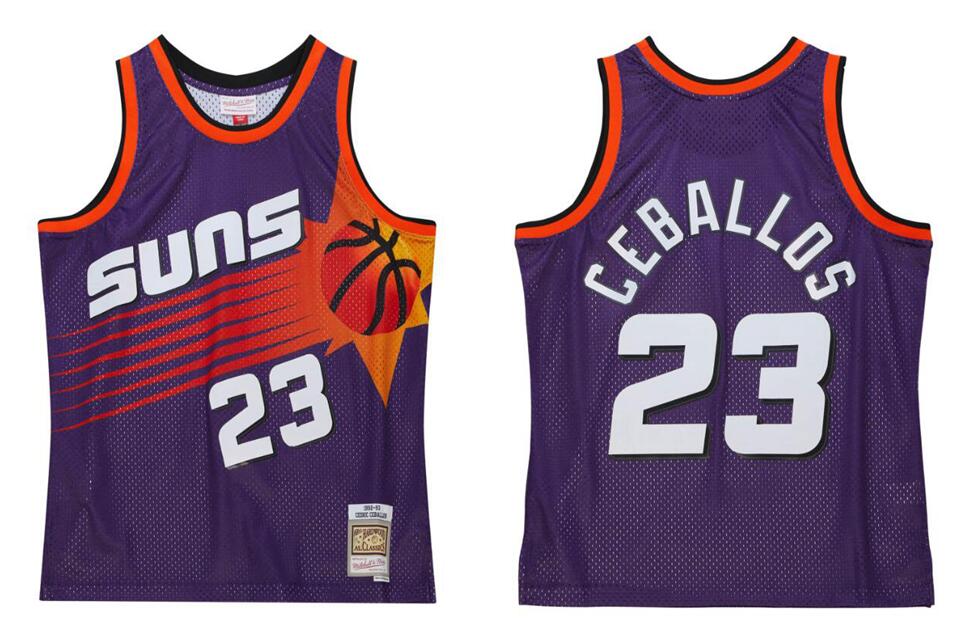 

Stitched Cedric Ceballos Basketball jerseys Mitchell & Ness 1992-93 Hardwoods Classics S-6XL Men Women kids retro jersey
