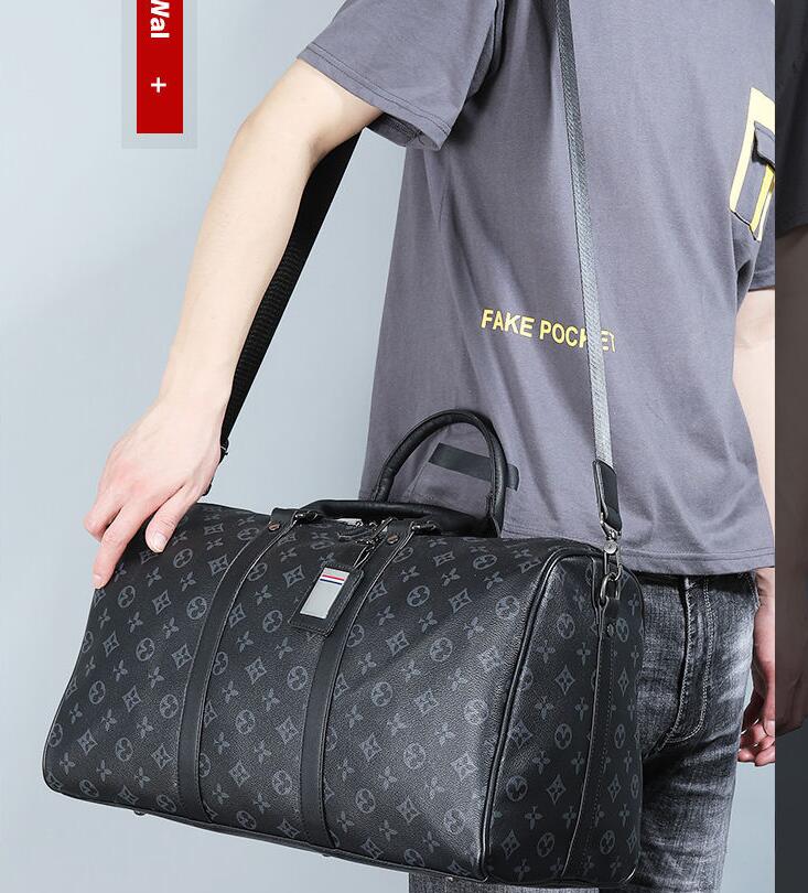 

Luxury Designer Women Men Travel Bag Large-Capacity Hand-Made Poor Luggage Fashion Embossed Sports Gym Bags girls boys wallets, 412 brown flower