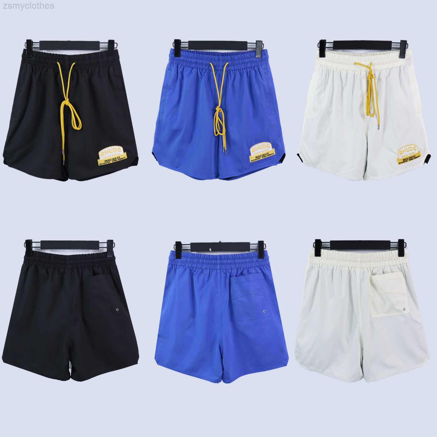 

Men' Shorts 23SS RHUDE Shorts Men Women Letter Embroidery Rhude Casual Shorts Men Women 1 1 Inside Mesh Quick Drying Drawstring RHUDE, 11