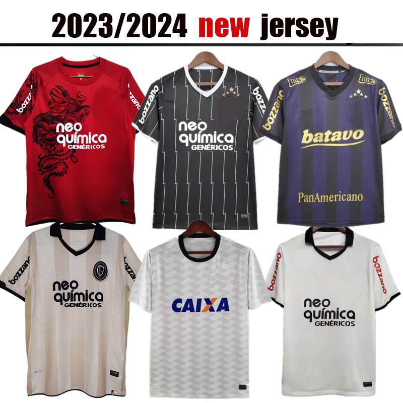 

Soccer Jerseys 2009 2010 2011 2012 retro Paulista Soccer Jerseys 100th home white away black Corinthian #9 classic football shirt Vintage Golden uniform 09
