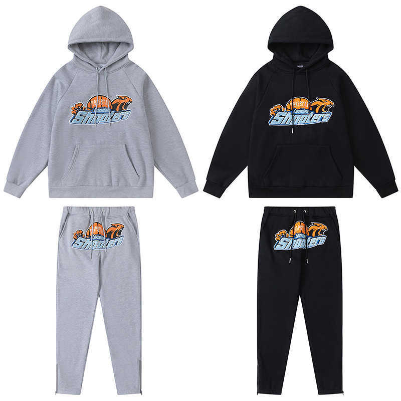 

Designer Fashion Clothing Tees Tshirt Trapstar Embroidery Trendy Brand Towel Embroidered Men's Women's Hooded Sweater Casual Sports SetStreetwear Tops, 8825 black guard pants