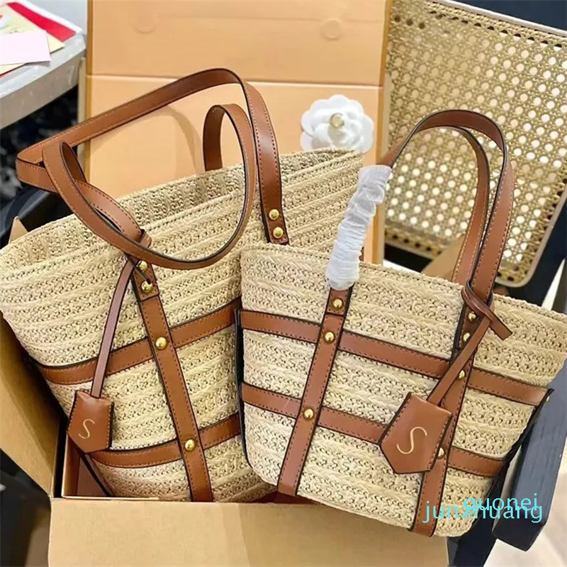 

2023 Straw Large handbag Rive Gauche Beach bag Womens luxury tote weave basket bag man clutch Shopping designer hand summer gym fashion Crossbody Shoulde
