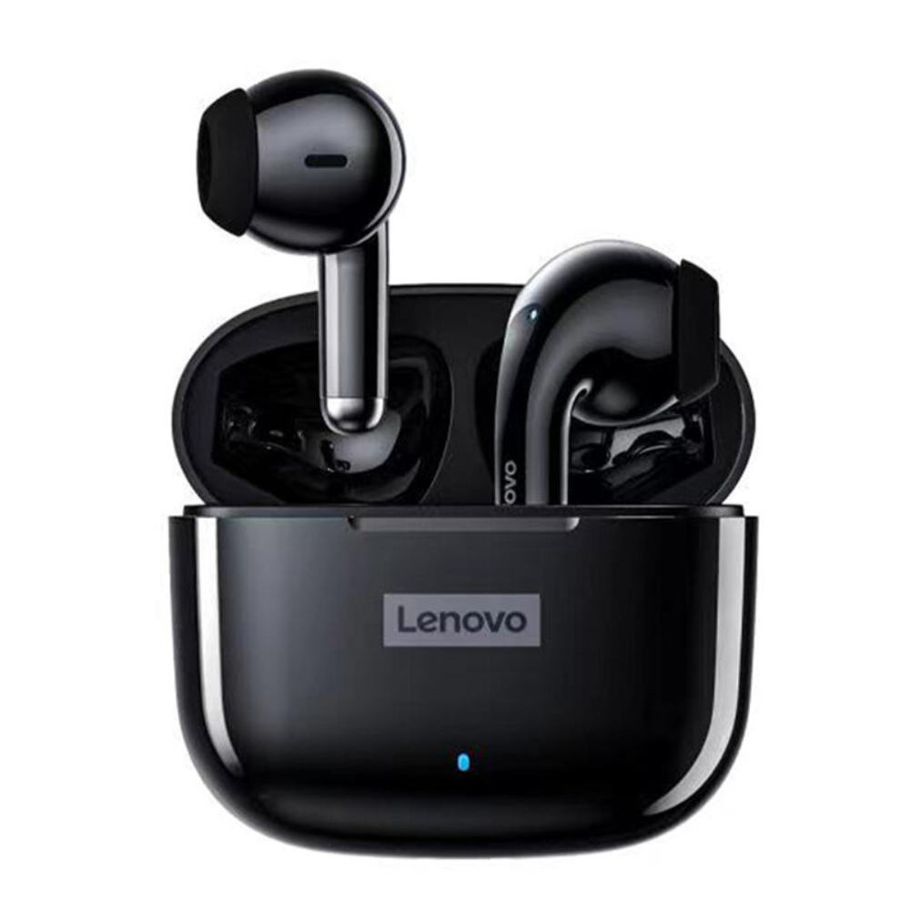 

New Lenovo LP40 TWS bluetooth 5.1 Earphone Wireless Earbuds HiFi Stereo Bass ENC Noise Reduction Type-C IPX5 Waterproof Sport Headphone with Mic, White