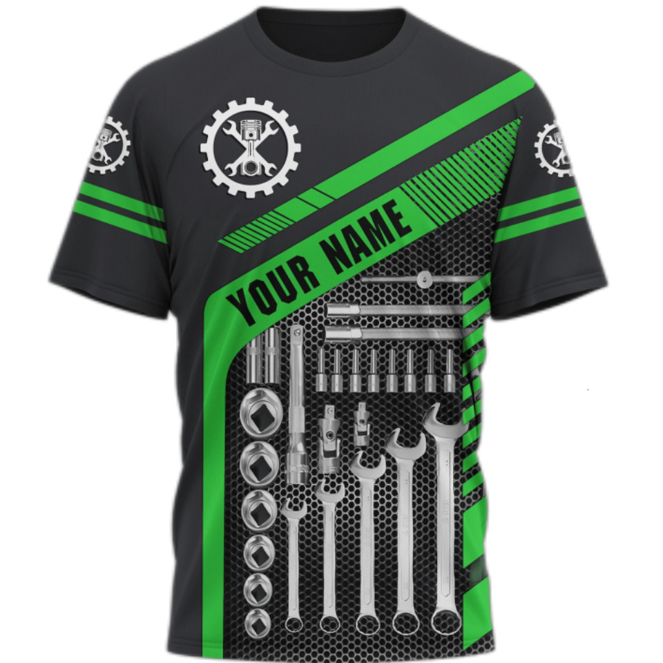 

Mens Tshirts Summer Fashion t Shirt Personalized Name Mechanic 3d All Over Printed Tops Unisex Tshirts Street Casual Sports Tshirt 19QJXL, Dxcl-220823-2017