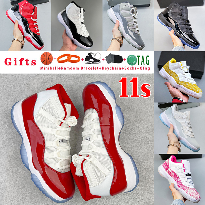 

Jumpman 11 11s Basketball Shoes Men Women Sneakers Cement Cool Grey DMP 2023 Gamma Blue retros Low Yellow Snakeskin Cherry Midnight Navy 72-10 Concord Bred Trainers, 6# high cool grey