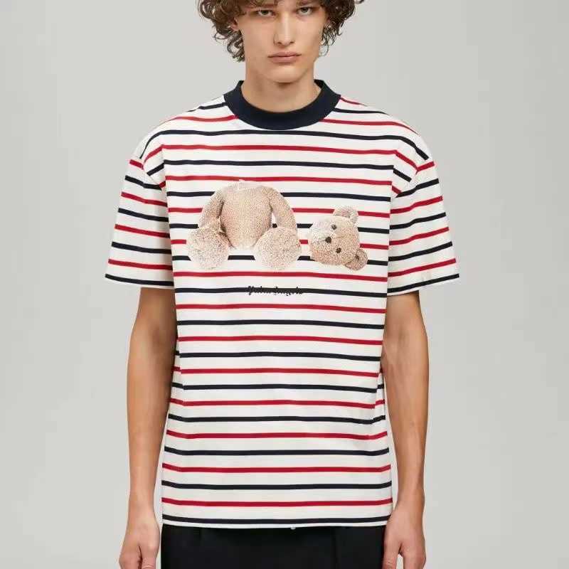 

Designer Fashion Clothing Tees Tshirt Palms Cuthead Bear Little Bear Print Stripe Short Sleeve Loose Mens Womens Trend Brand Casual Tshirt Casual Tops For sal Angels, Striped