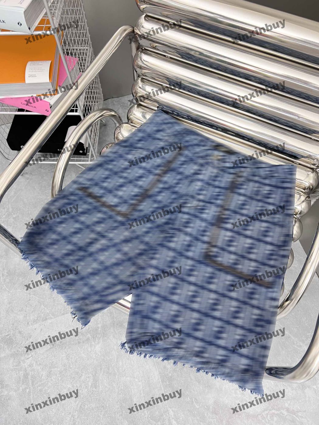 

xinxinbuy Men women designer Shorts pant Double letter jacquard denim Tassel cotton Spring summer white black blue S-XL