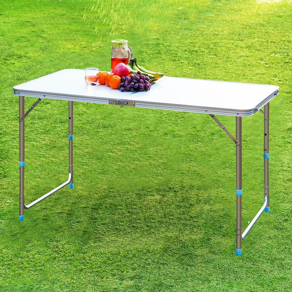 Aluminum Folding Table 4 Portable Outdoor Picnic Camping Table Party Wedding-image-863179058