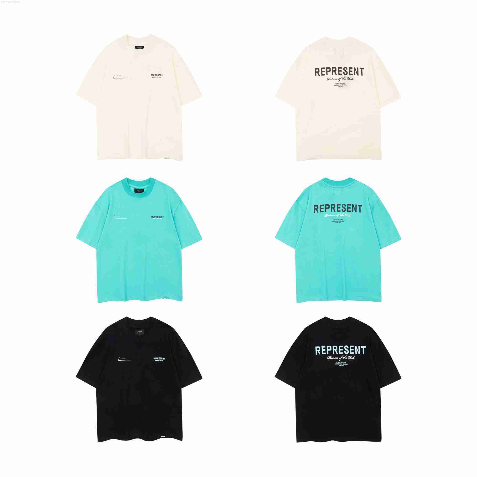 T-shirts pour hommes REPRESENT Basic Course Fashion Classic Summer Men lettre Couple T-shirt ample à manches courtes surdimensionné Casual Fashio