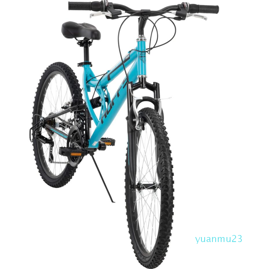 

(US Inventory) Huffy 24" Trail Runner Girls Full Suspension Mountain Bikes Teal Blue 991