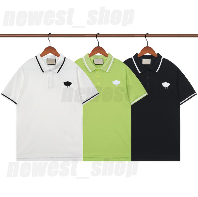 

Summer Mens Plus Tees Polos Men designer t shirt 2023 Embroidered letter print polo shirts Casual Collaborative Edition t-shirts Street lapel Tshirts, Green