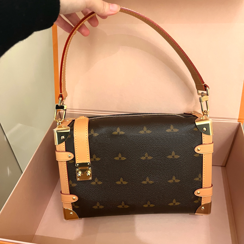 

M46358 Designer Mans Womens trunk box clutch bag shoulder bags Luxury totes handbag louvis pochette lady nano Genuine Leather purse crossbody travel wallets M21741, Brown embossed