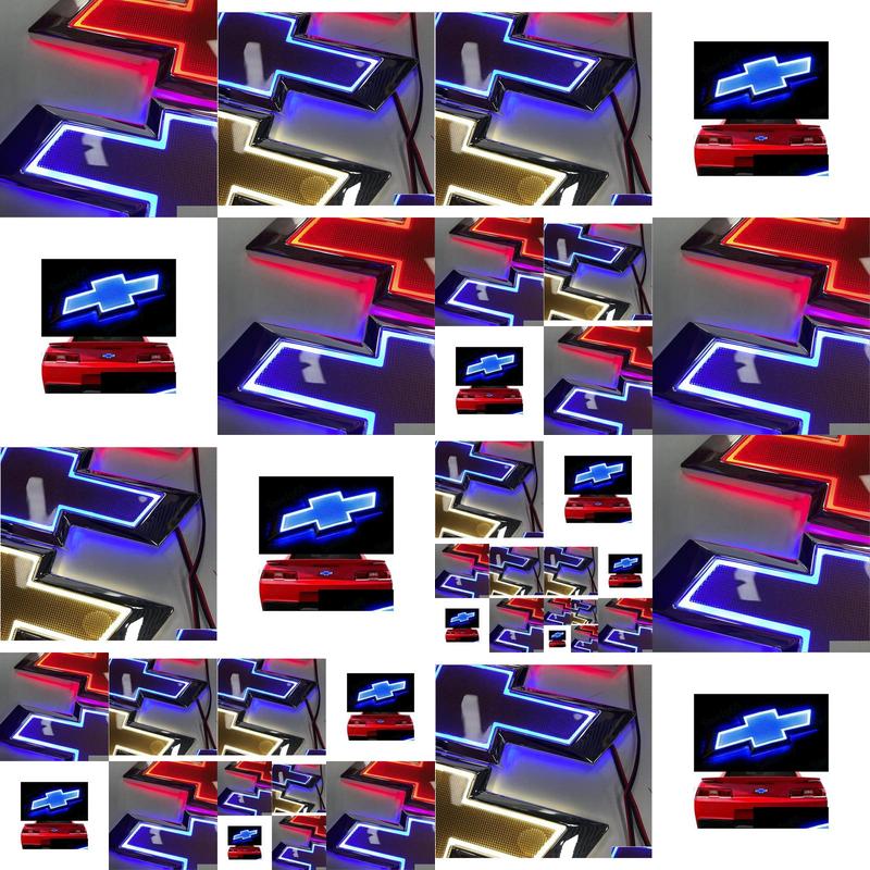 5d led car bowtie emblem trunk tail logo light badge lamp rear emblem