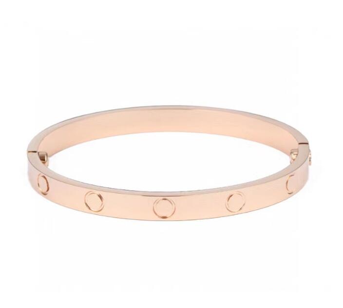

Hot Titanium Steel Love Bracelets silver rose gold bracelet Bangles Women Men Screw Screwdriver carter Bracelet Couple Jewelry with logo bag