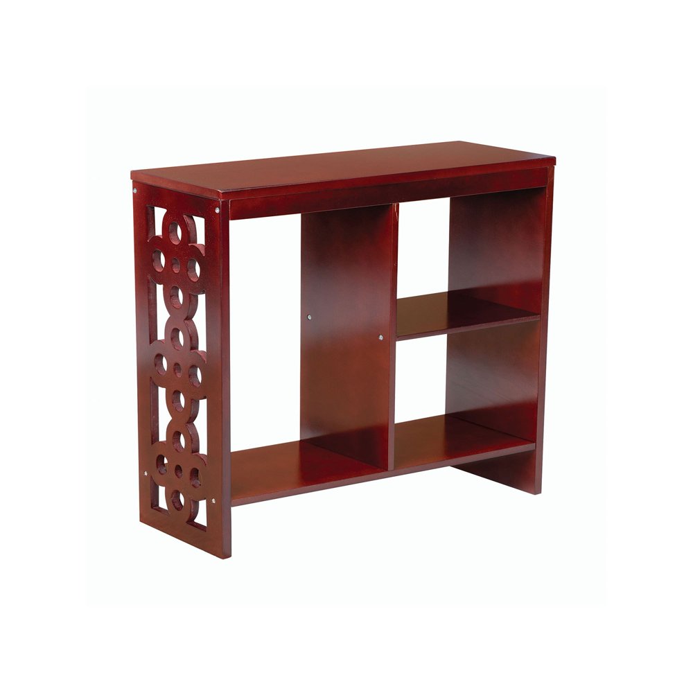 

Slim End Table with Shelves, Narrow Side Table with Storage