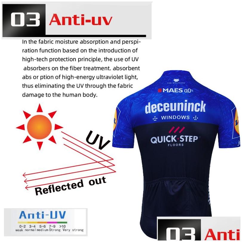 quick step pro bicycle team short sleeve maillot ciclismo mens cycling jersey kits summer breathable cycling clothing sets 220615