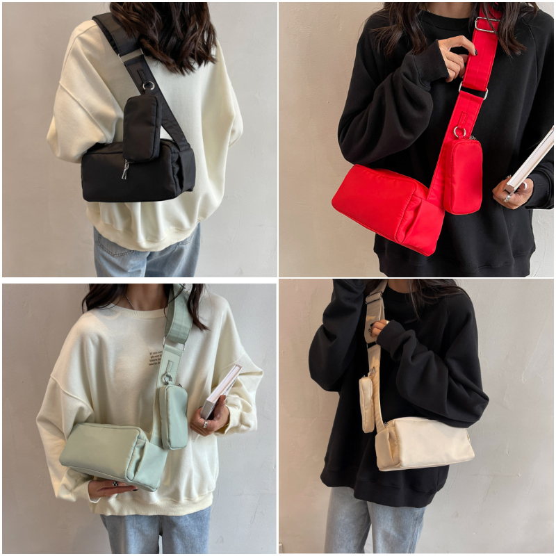 

LL-E2091 Women Men Cross Body Bag Gym Shoulder Bags Outdoor Sports Travel Phone Coin Mini Purse Chest Pack Bag Adjustable Square Fanny Packs Two pieces Messenger Bags, Red