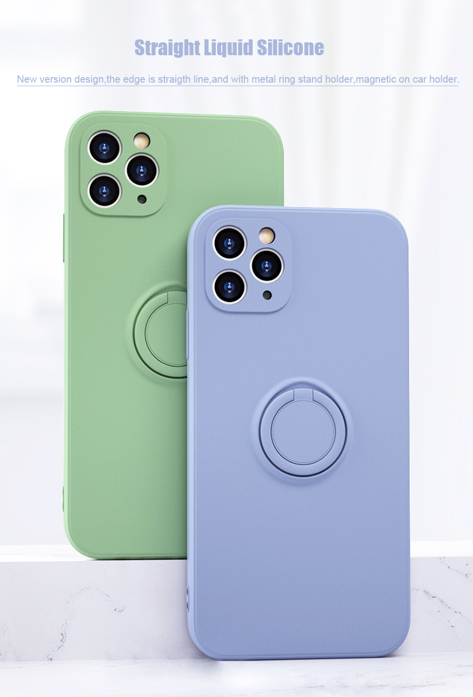 

Magnetic Silicone Case For iPhone 14 13 12 11 Pro Max XS X XR 7 8 Plus iPhone13 14Pro iPhone14 Soft Cover With Ring Holder Stand, 10