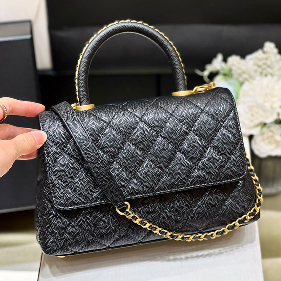 

Designer Evening bag Genuine leather Handbag 24CM Luxury Flap bag Delicate knockoff Shoulder bag With Box YC025