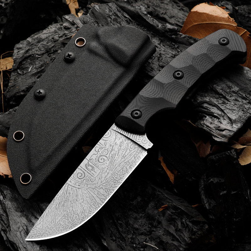 

Handmade Fixed Blade Knife Camping Pocket Knives Kageki Tactical With Kydex Sheath