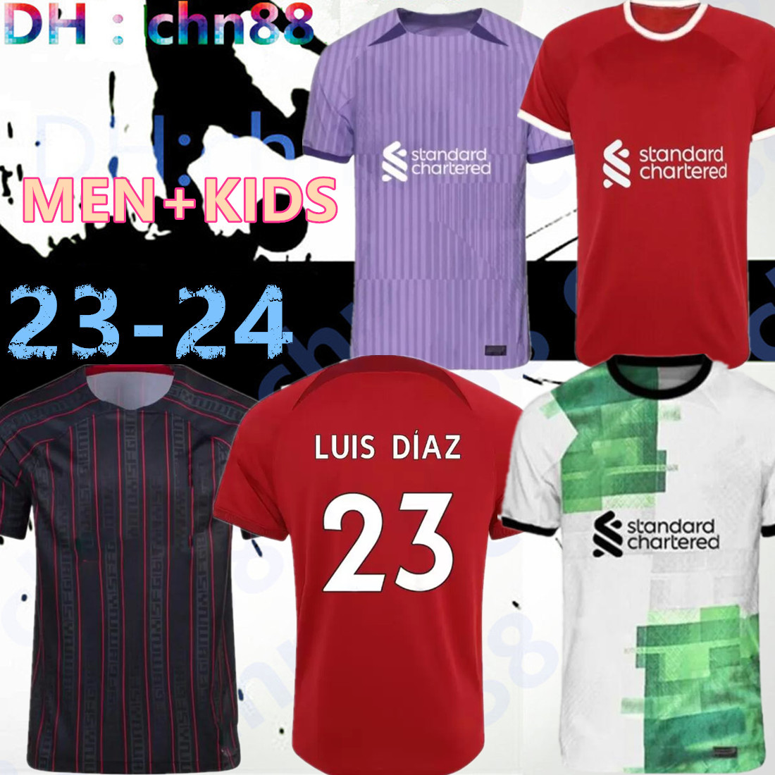 

22 23 GAKPO DARWIN soccer jerseys home away 3rd 2023 2024 Mohamed Diogo Luis DIaz Alexander Arnold CARVALHO ELLIOTT football kit tops shirts men kids uniform 888, 22-23 third