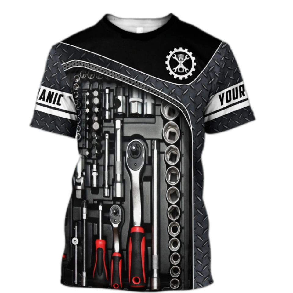 

Mens Tshirts Summer Fashion t Shirt Personalized Name Mechanic 3d All Over Printed Tops Unisex Tshirts Street Casual Sports Tshirt 15L5FM, C01-cl0121905