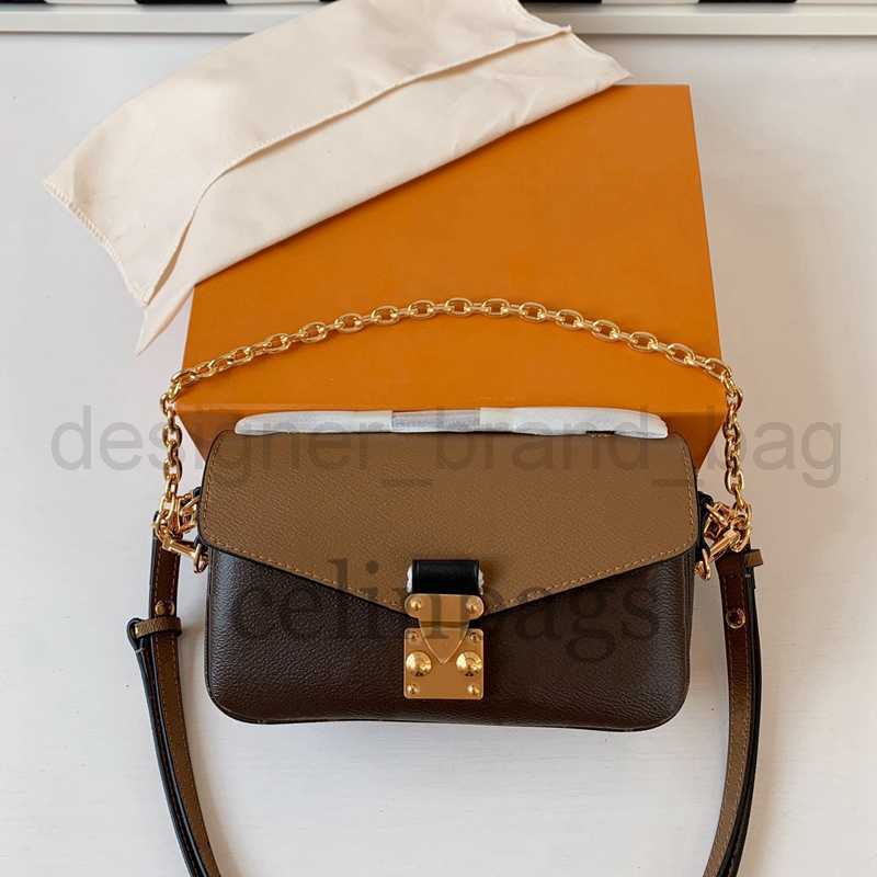 High Quality designer chain handbag Metis East West Women Pochette Leather canvas Mini waist bag Fashion shoulder bag Luxury crossbody bags New 2023