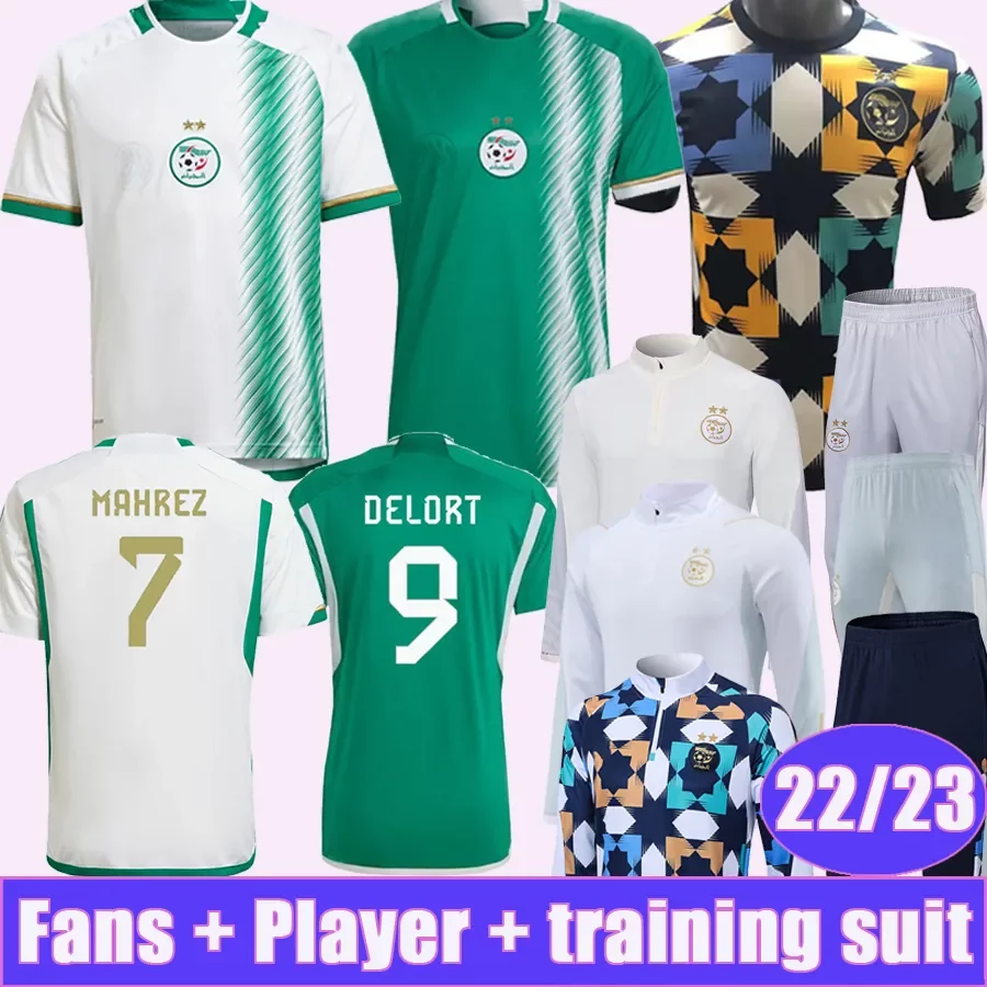 

2022 2023 2024 Algeria Algerie Mens Soccer Jerseys MAHREZ FEGHOULI SLIMANI BENNACER ATAL Home White Away Green Training Wear Football Shirts, Qy10478 22 23 home no patch