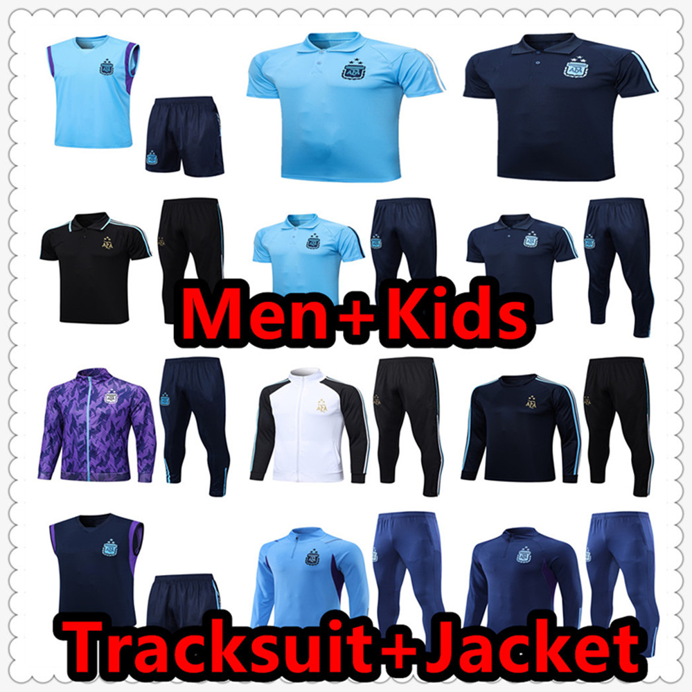

3 star Argentina tracksuit Soccer Jerseys 22 2023 argentina Home Away jacket Football Shirts MESSIS DI MARIA DYBALA DE PAUL J. ALVAREZ MARADONA Men Kids