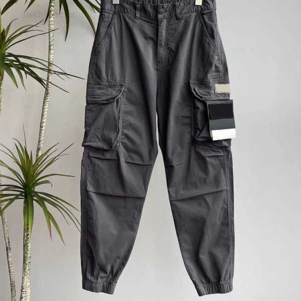 

Men' Pants Designer Mens Stones Islands Men Multi-pocket Overalls Women Military Feng Shui Wash Plastic Feet Leisure High Street Supermesx5go, Gold