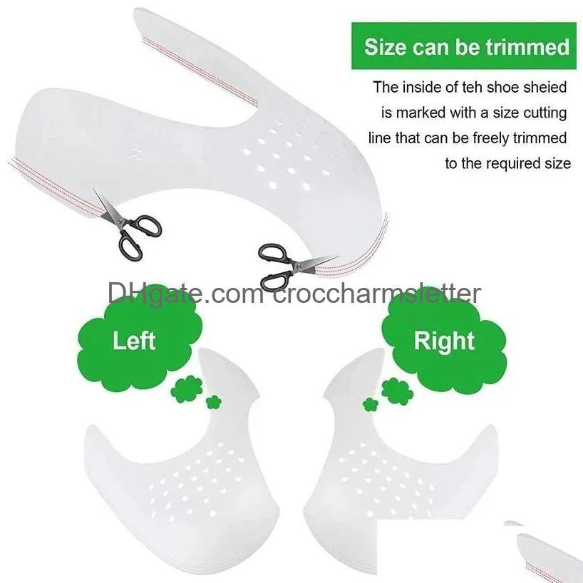 

Shoe Parts Accessories Shoes Shield For Sneaker Anti Crease Wrinkled Fold Support Toe Cap Sport Ball Head Str Dhxil