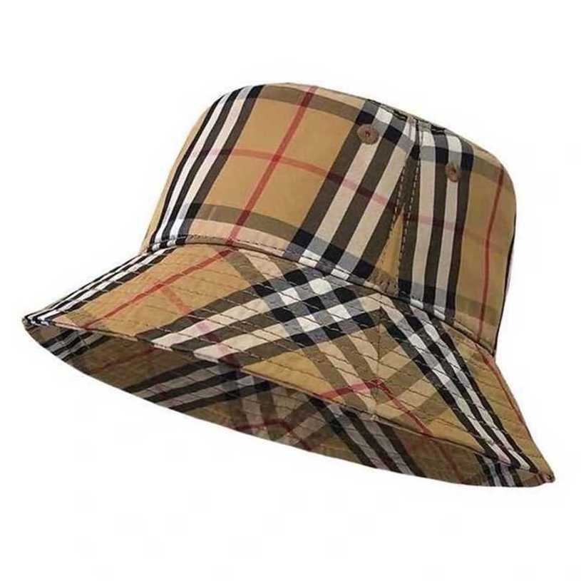 

Caps new Designer Ball Burbrerys classic checkered fisherman hat basin mens and womens outdoor sun visor Sun Visor Hat couple EP5B C51X, Red